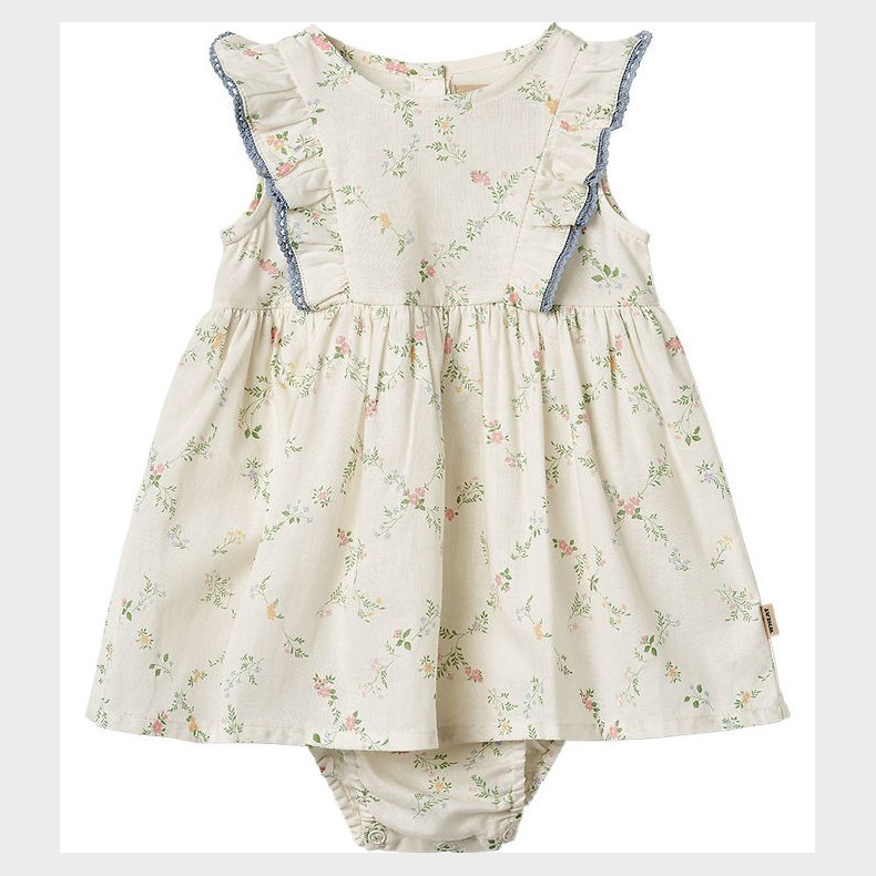 Wheat Kjolebody k/ - Sofia - Ivory Checked Flowers