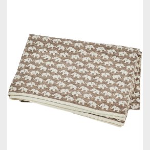 Smallstuff Babytppe - Uld - 80x100 cm - Elephants - Natur