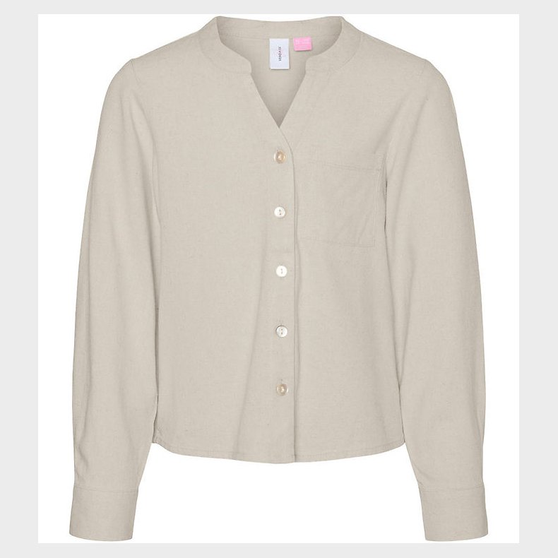 Vero Moda Girl Skjorte - VmMymilo - V-Neck - Silver Lining