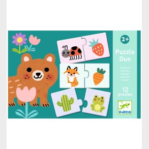 Djeco Puslespil - 24 Brikker - Duo - Colours