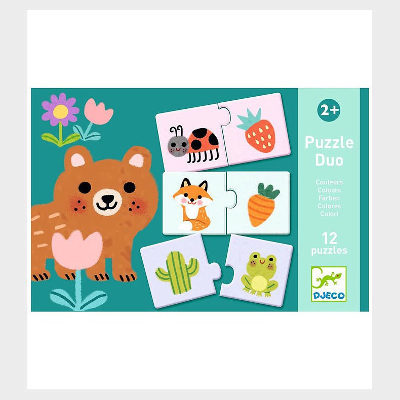 Djeco Puslespil - 24 Brikker - Duo - Colours