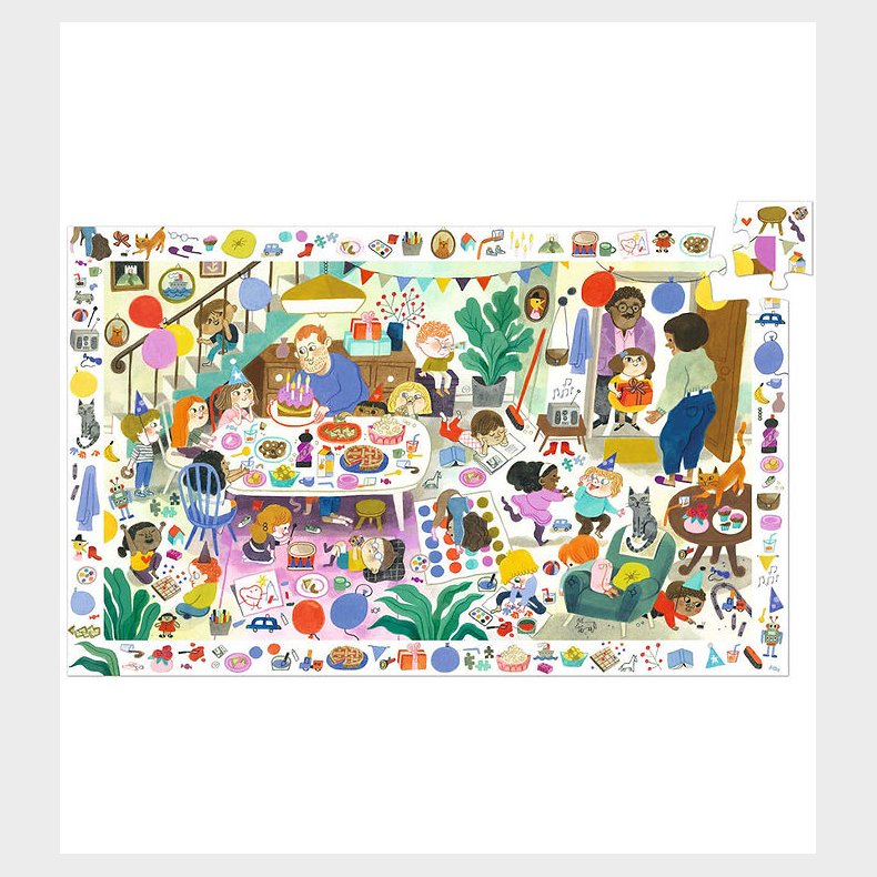 Djeco Puslespil - 54 Brikker - Birthday Party