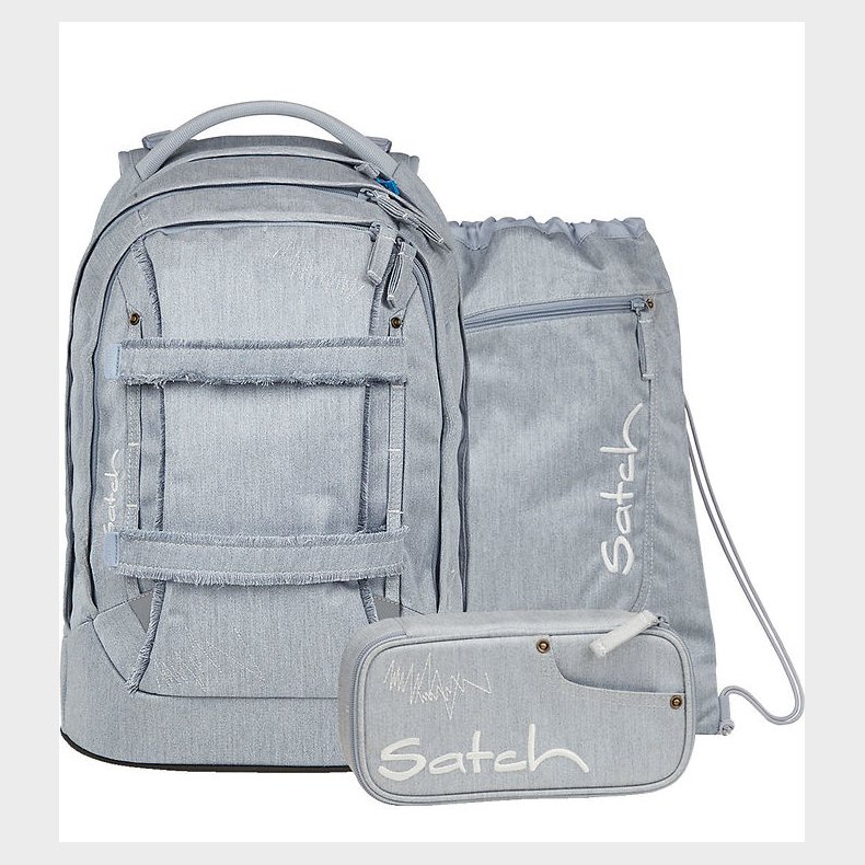 Satch Skoletaskest - Pack - Washed Blue