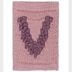 Smallstuff Strikket Bogstav - V - Rosa Alfabet