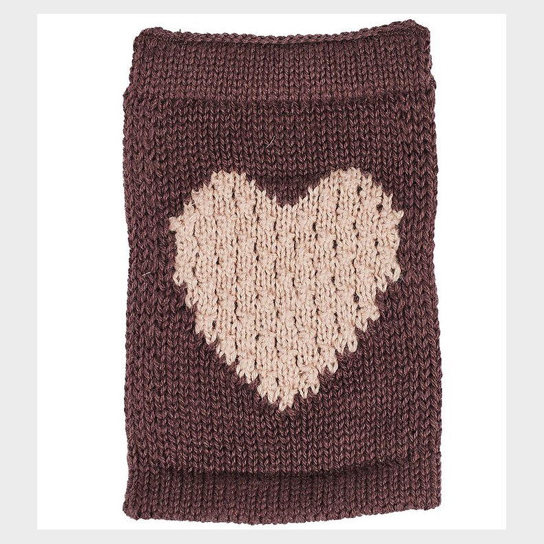 Smallstuff Strikket Flag - Hjerte - Rosa Motiv