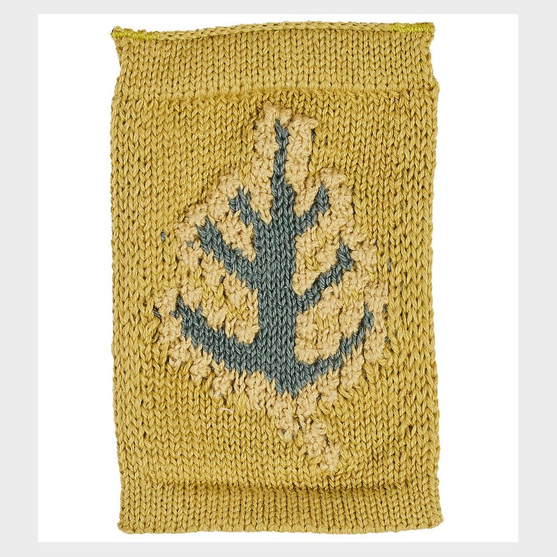 Smallstuff Strikket Flag - Blad - Bl� Motiv