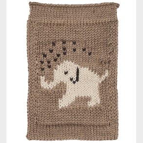 Smallstuff Strikket Flag - Elefant - Natur Motiv