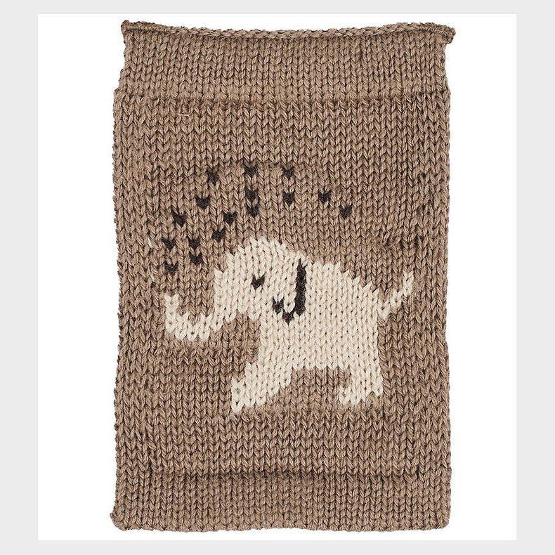Smallstuff Strikket Flag - Elefant - Natur Motiv
