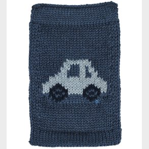 Smallstuff Strikket Flag - Bil - Bl� Motiv