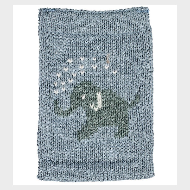 Smallstuff Strikket Flag - Elefant - Bl� Motiv