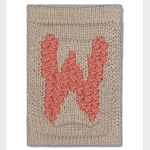 Smallstuff Strikket Bogstav - W - Rosa Alfabet