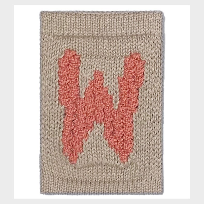 Smallstuff Strikket Bogstav - W - Rosa Alfabet