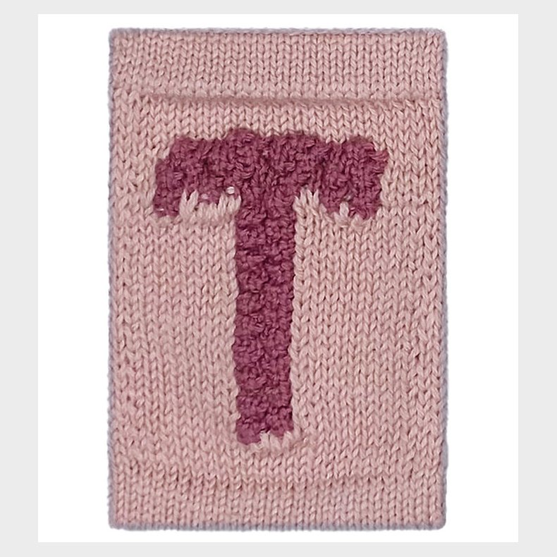 Smallstuff Strikket Bogstav - T - Rosa Alfabet