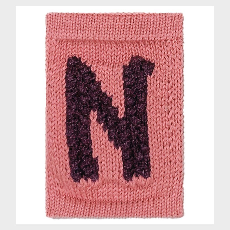 Smallstuff Strikket Bogstav - N - Rosa Alfabet