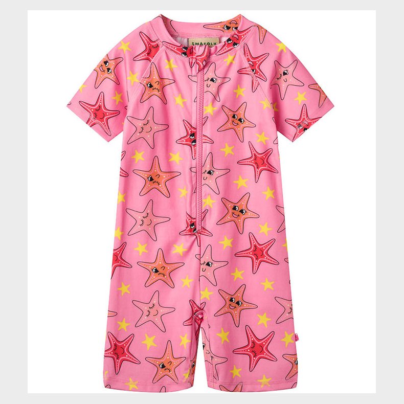 Smfolk Badeheldragt - UV50+ - Bubblegum m. sstjerner