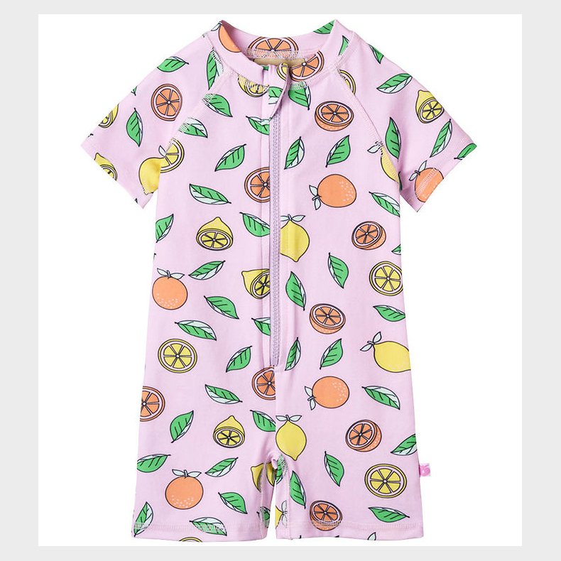 Smfolk Badeheldragt - UV50+ - Pink lavender m. Frugter