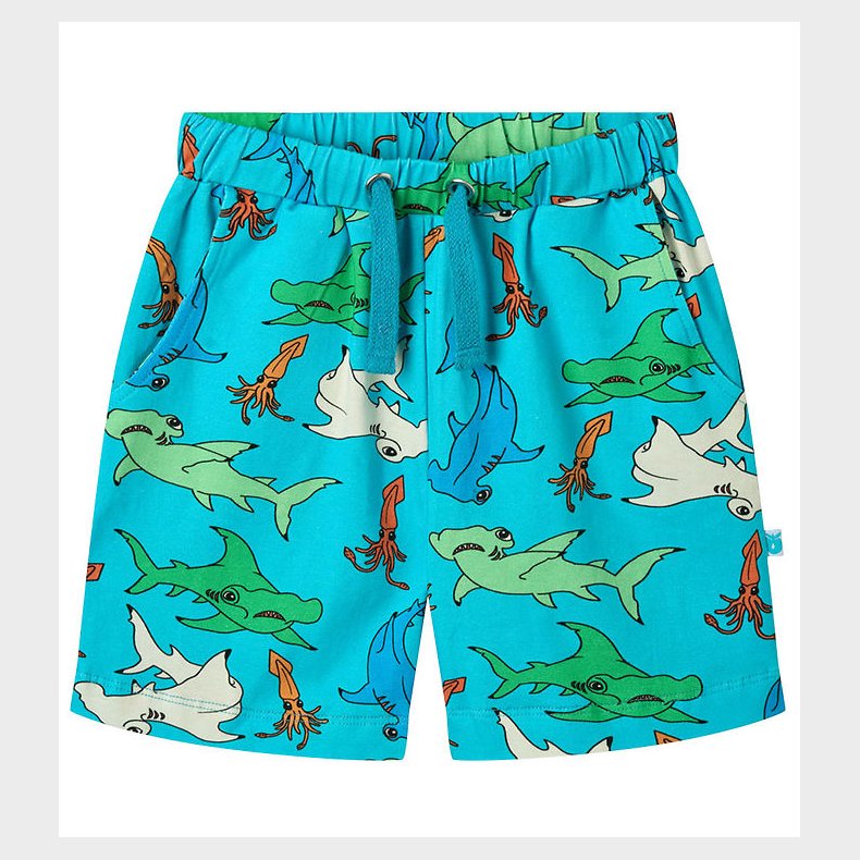Smfolk Shorts - Blue Atoll m. Hammerhajer