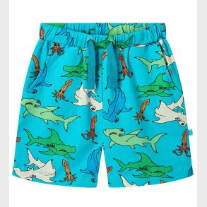Smfolk Shorts - Blue Atoll m. Hammerhajer
