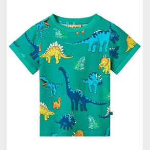 Smfolk T-shirt - Teal m. Dinosaurer