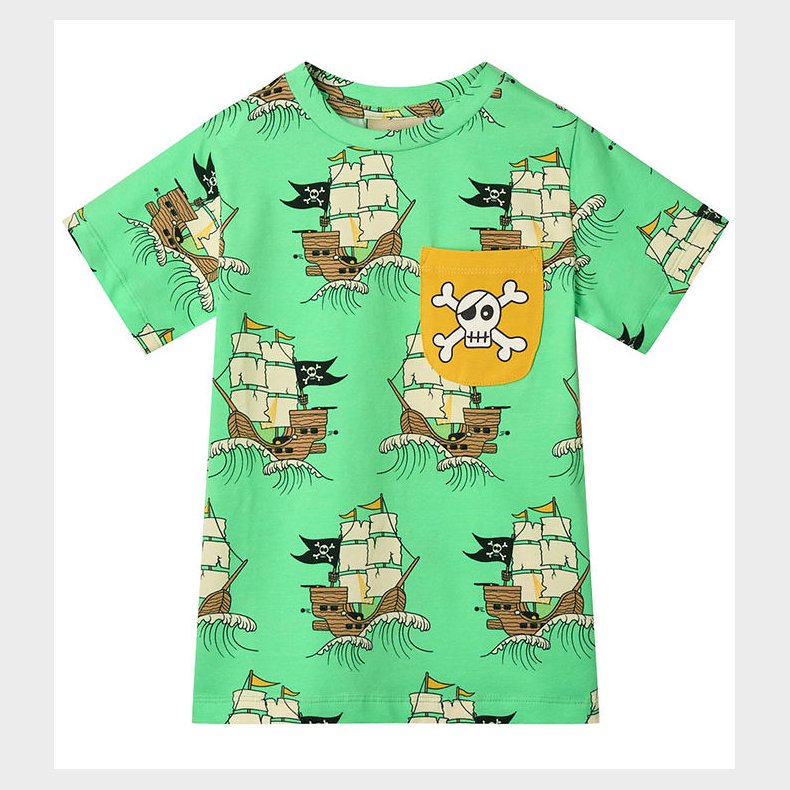 Smfolk T-shirt - Minty Green Tea m. Piratskibe