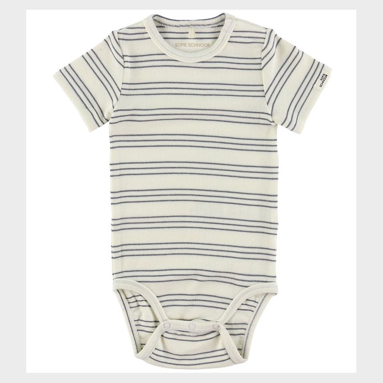Sofie Schnoor Body k/� - Modal - Antique White W. Blue