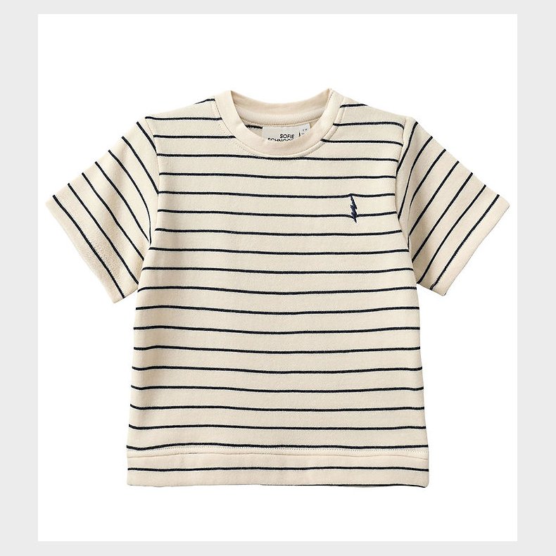 Sofie Schnoor T-Shirt - Antique White W. Blue
