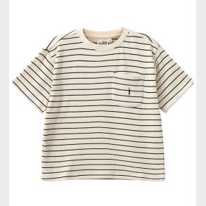 Sofie Schnoor T-Shirt - Antique White W. Blue