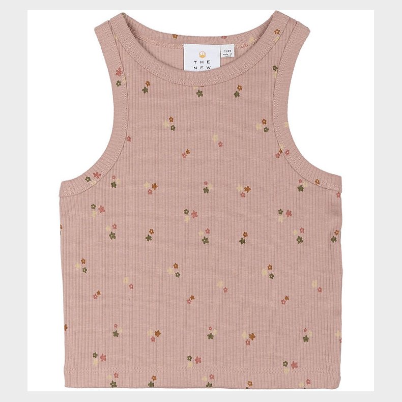 The New Tanktop - Rib - TnOreta - Adobe Rose m. Blomster