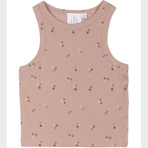 The New Tanktop - Rib - TnOreta - Adobe Rose m. Blomster