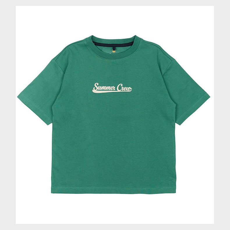 The New T-shirt - TnOre - Bottle Green m. Tekst