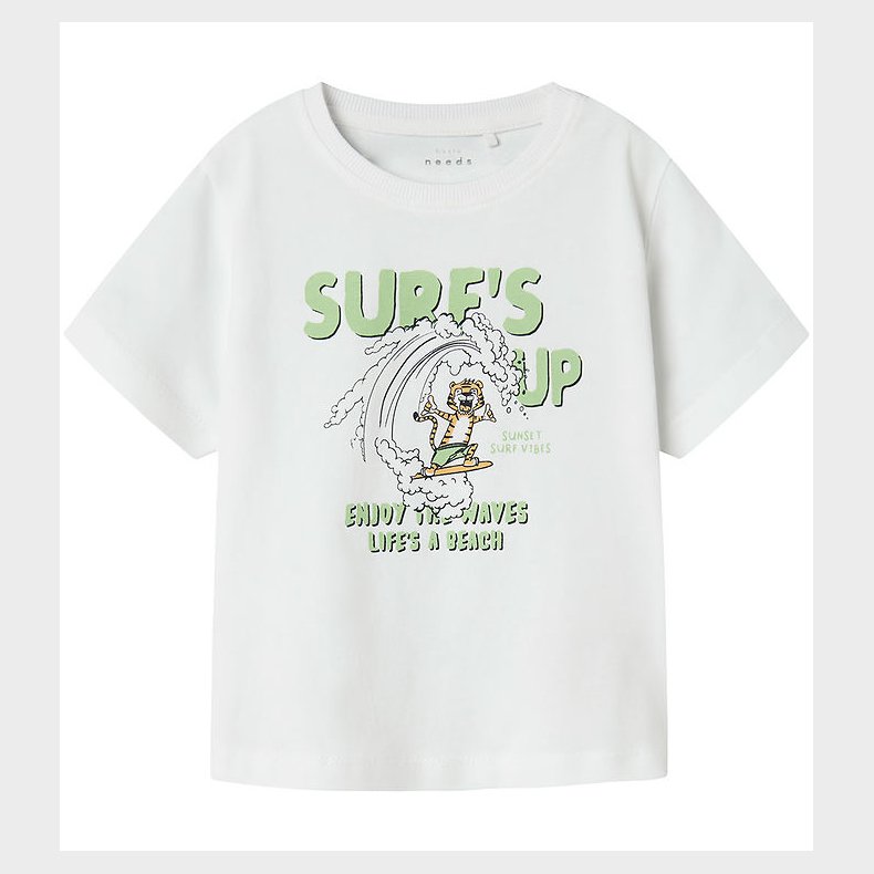 Name It T-shirt - NmmVagno - Bright White/Tiger Surf