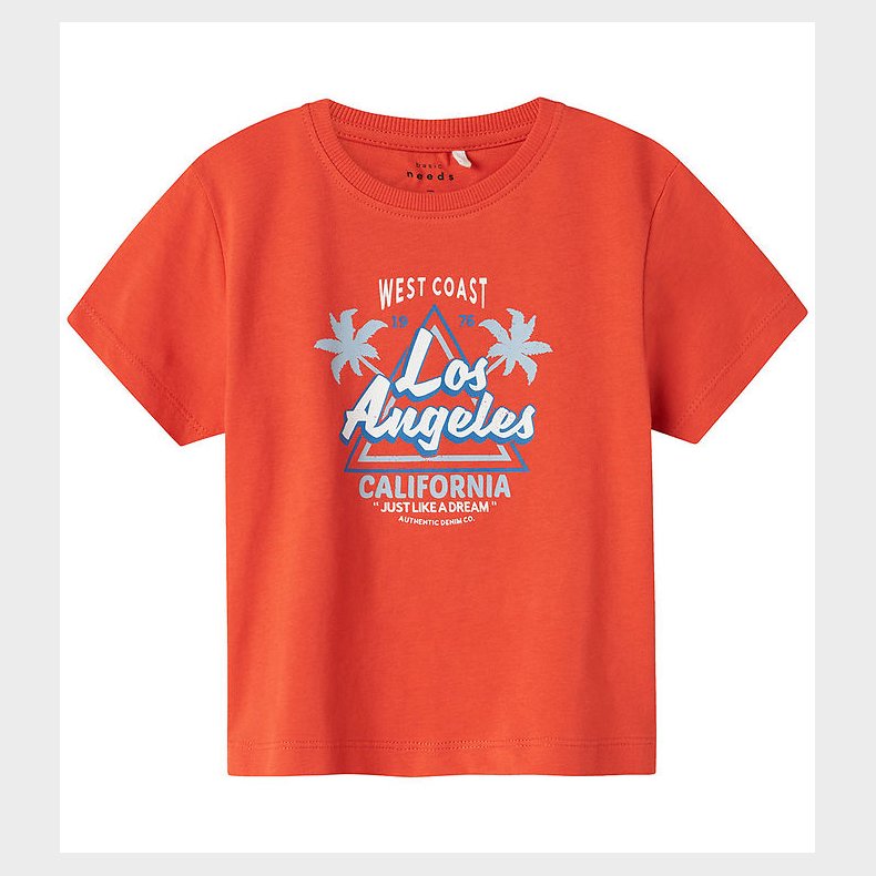 Name It T-shirt - NmmVagno - Paprika/LA
