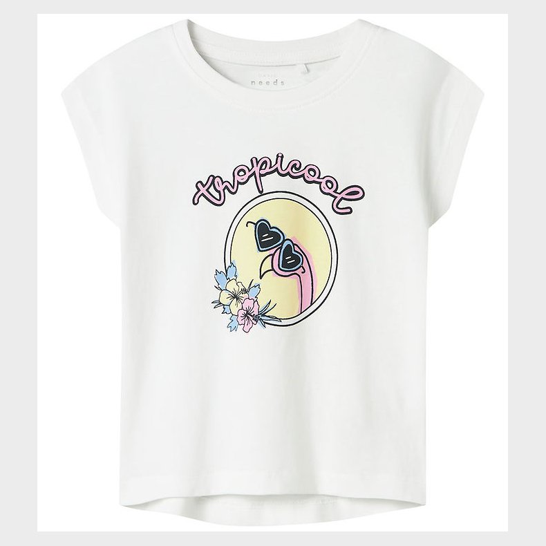 Name It T-shirt - NmfViolet - Bright White/Tropicool