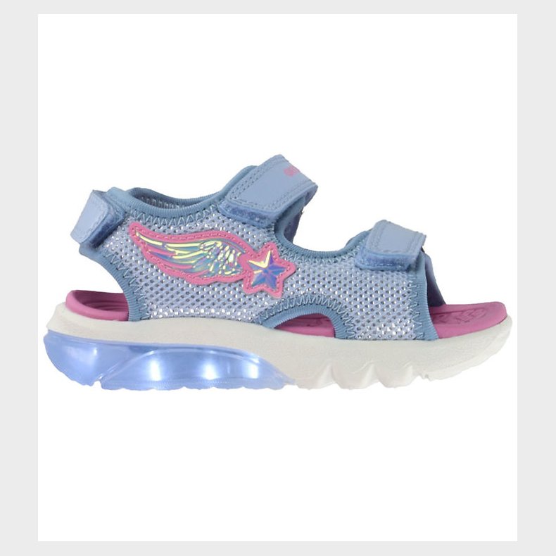 Geox Sandaler m. lys - Ciberdron - Sky/Fuchsia