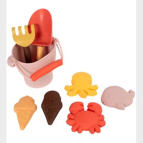 Filibabba Strandst - Silikone - 8 Dele - Peach Mix