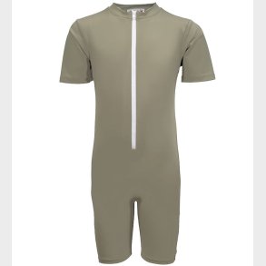 Petit Crabe Badeheldragt - Noe - UV50+ - Olive m. Kirsebr