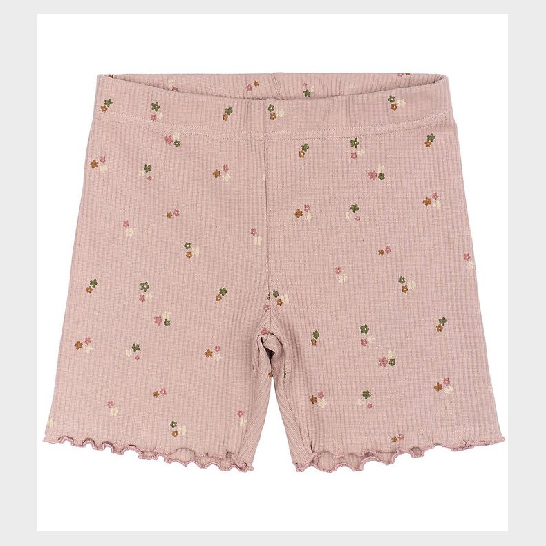 The New Shorts - TnOreta - Rib - Adobe Rose m. Blomster