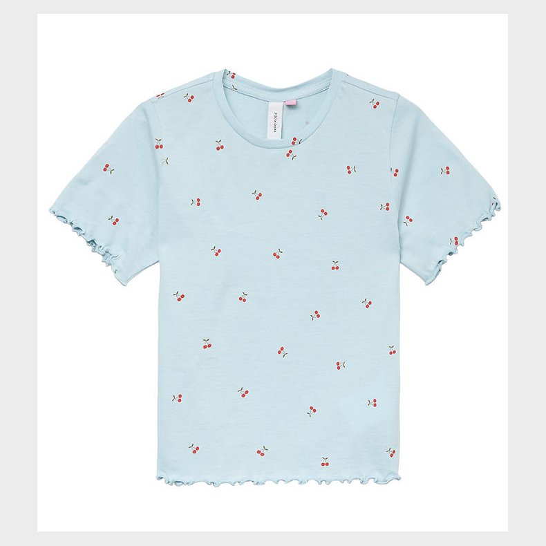 Vero Moda Girl T-shirt - VmPaulina - Cashmere Blue/Cherry