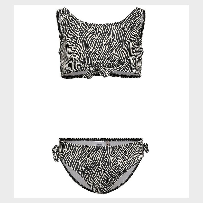 Kids Only Bikini - KogBeach - Cloud Dancer/Boho Zebra/Black
