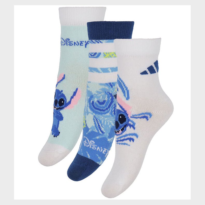 adidas Performance Str�mper - 3-pak - LK DY LS - White/Ltblue/Se