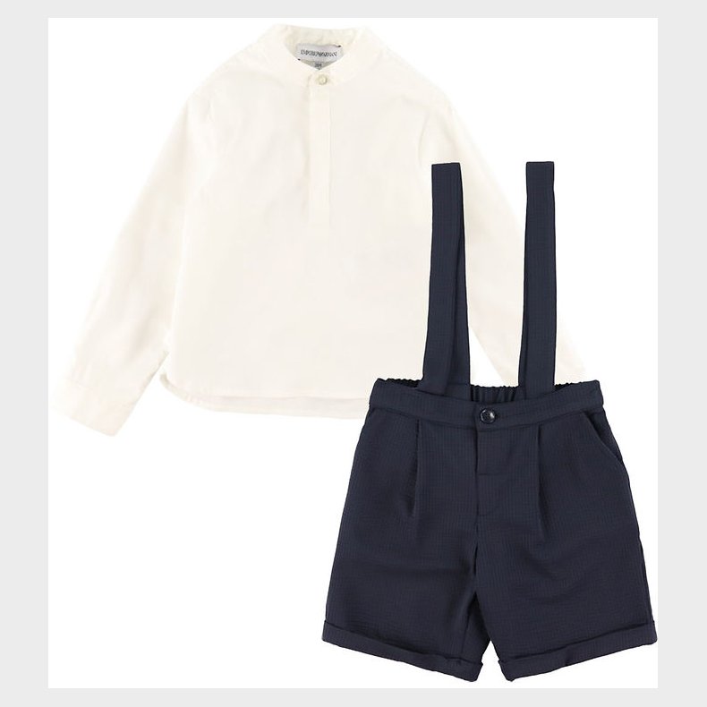 Emporio Armani St - Skjorte/Shorts - Dark Navy/Hvid