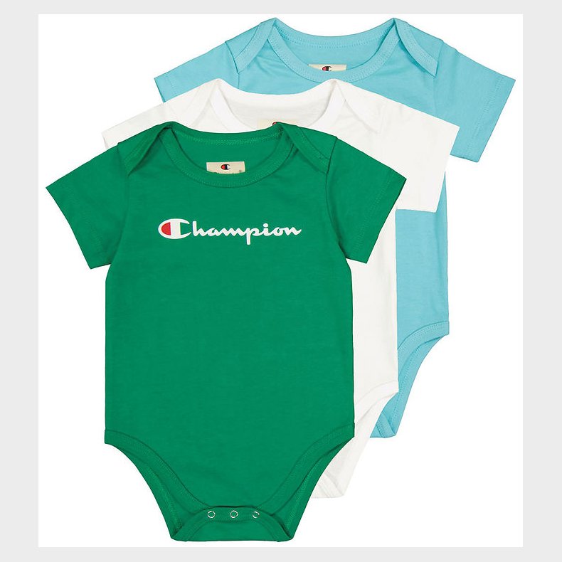 Champion Body k/ - 3-pak - Grn/Bl/Hvid