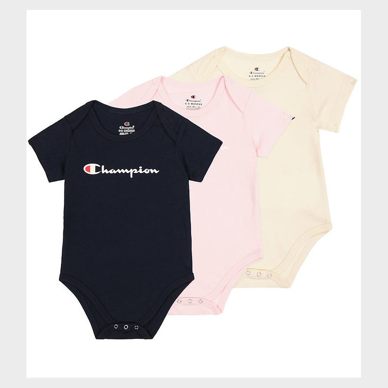 Champion Body k/ - 3-pak - Pink/Navy/Beige