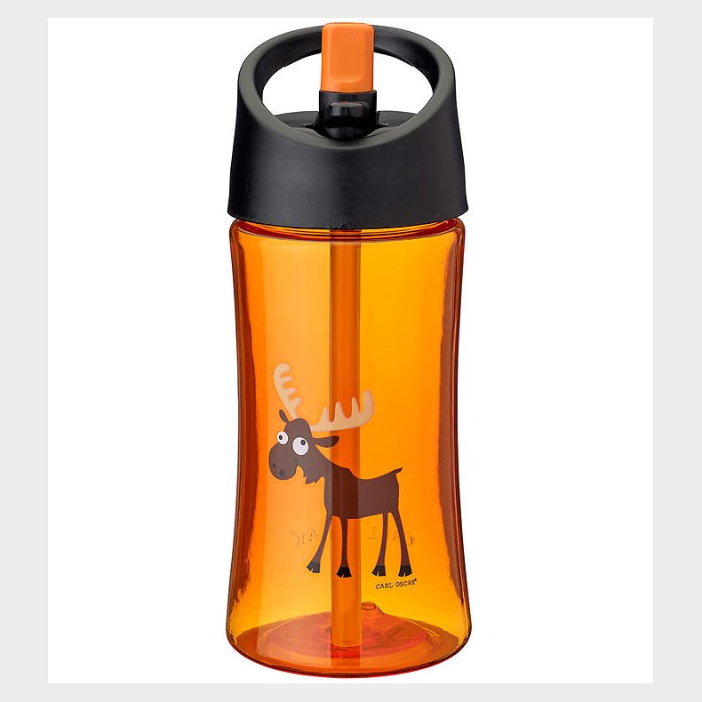 Carl Oscar Drikkedunk m. Sugerr - 350 ml - Orange m. Elg