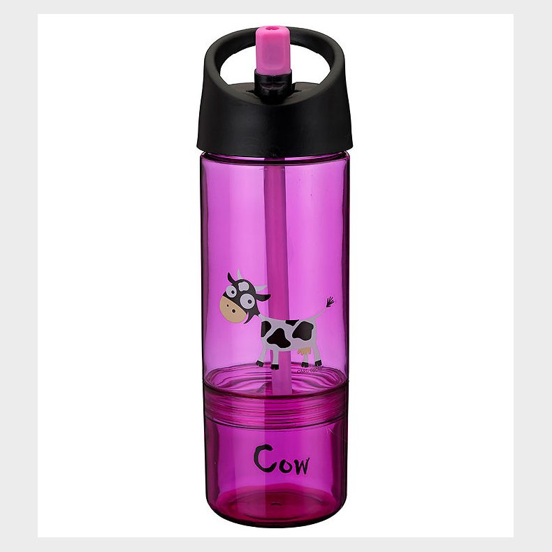 Carl Oscar Drikkedunk m. Sugerr - 2-i-1 - Lilla m. Ko