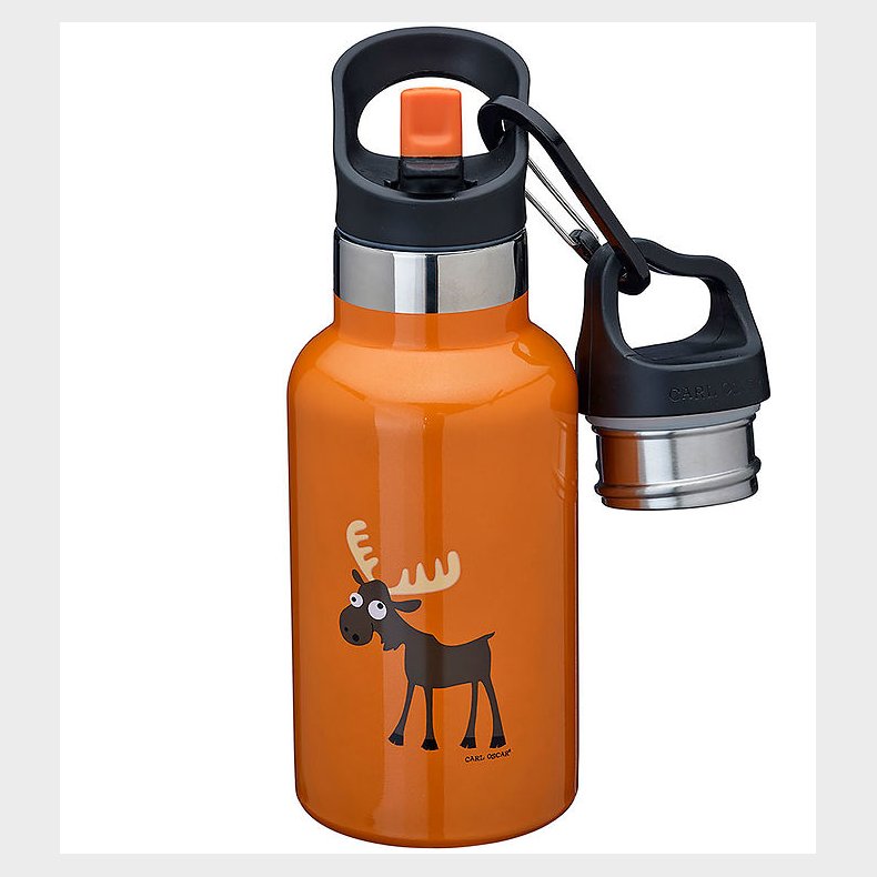 Carl Oscar Termoflaske - TEMPflask - 350 ml - Orange m. Elg