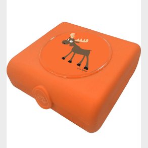 Carl Oscar Sandwichboks - 14,5 cm - Orange m. Elg