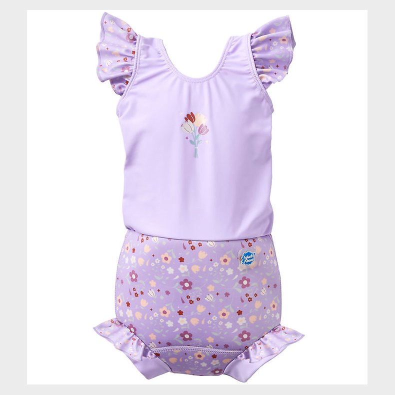 Splash About Blebadedragt - Happy Nappy Costume - Lilac Spring