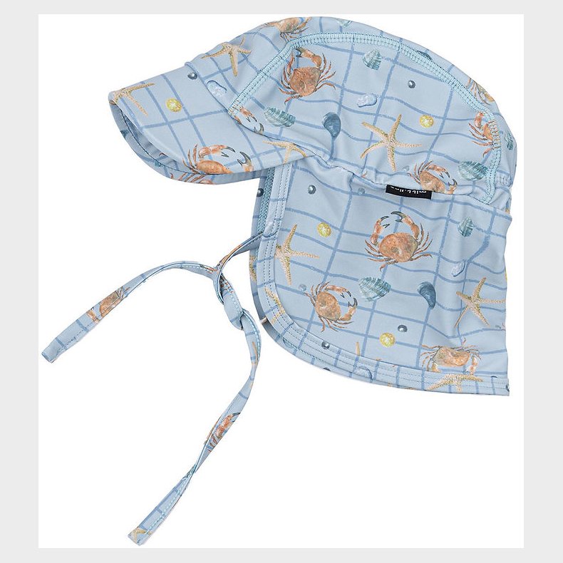 Mikk-Line Badehat - UV50+ - Faded Denim m. Tern/Print