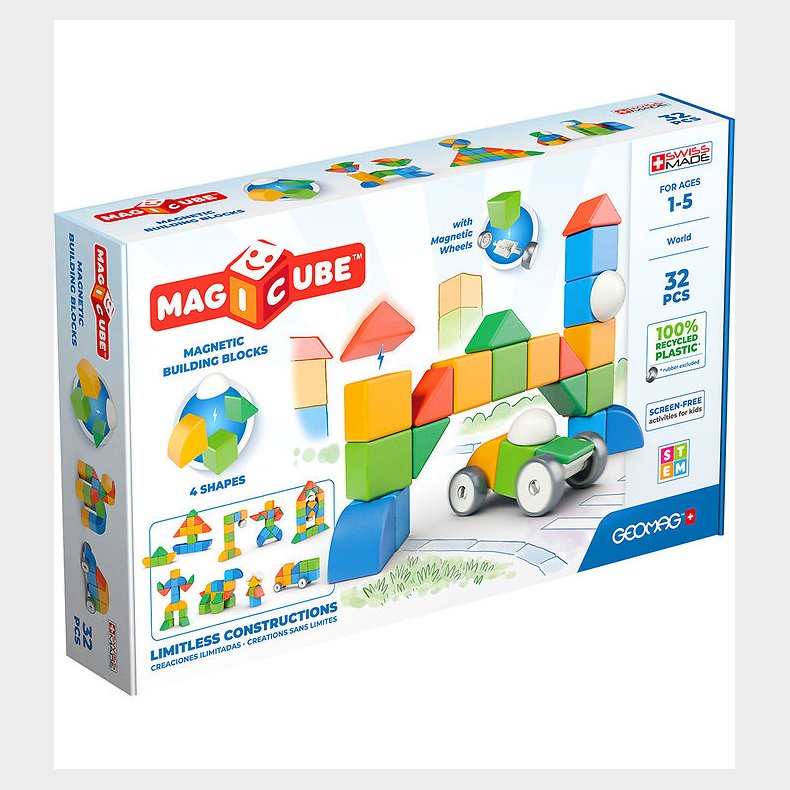 Geomag Magnetlegetj - Magicube - 32 Dele